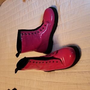 Hot pink boots